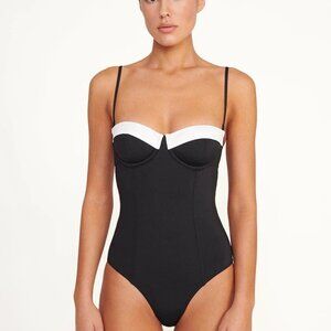 STAUD Maeve One Piece Black/ White NWT